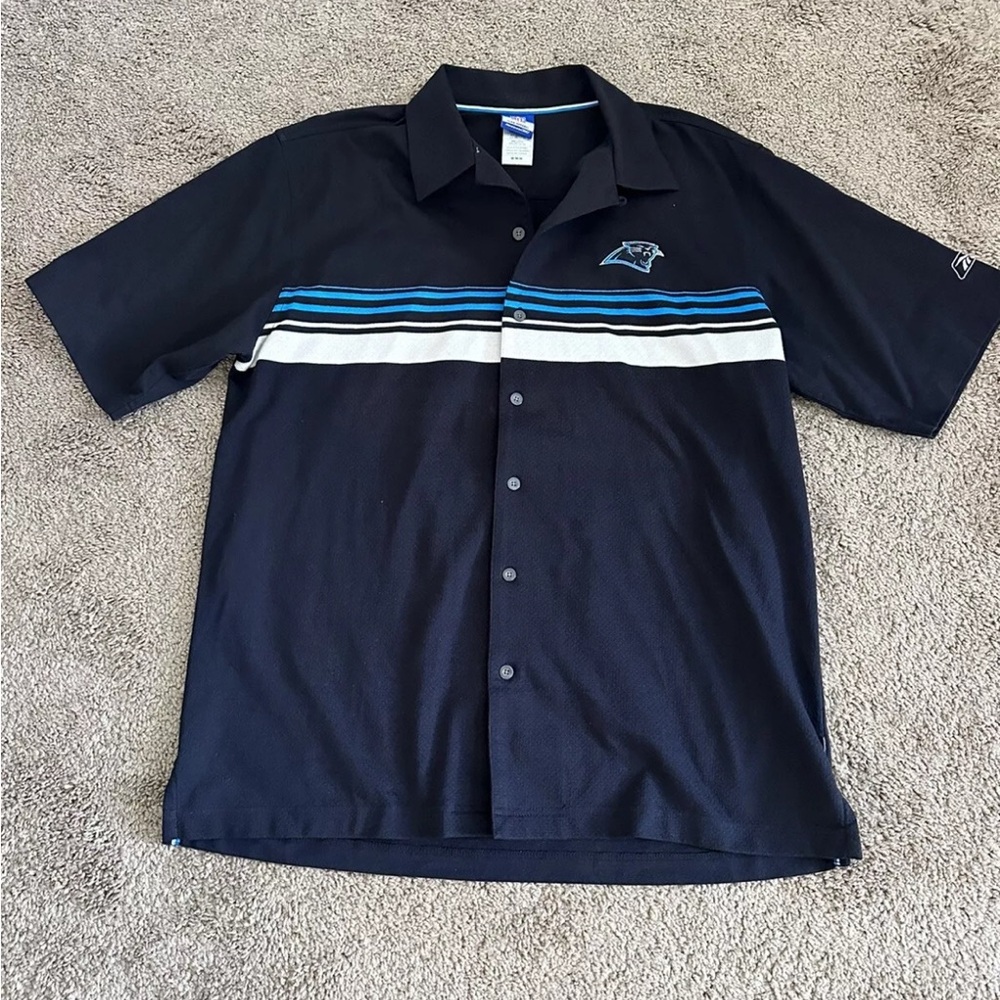 Reebok Team Apparel Carolina Panthers Button Down